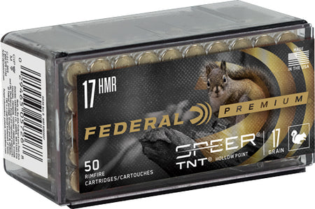 Federal .17 HMR Premium V-Shok Speer TNT Jacketed Hollow Point 17 Grain 50/Box