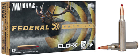 Federal 7mm Remington Mag Premium ELD-X Extremely Low Drag-eXpanding 162 Grain 20/Box
