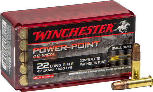 Winchester .22 Long Rifle 42 Max Hollow Point 42 Grain 50/Box