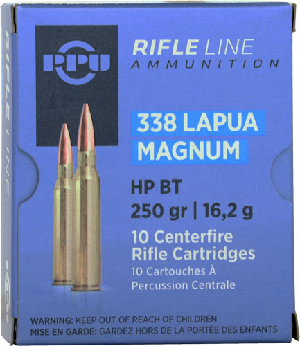 Prvi Partizan .338 Lapua Magnum Rifle Hollow Point Boat Tail 250 Grain 10/Box