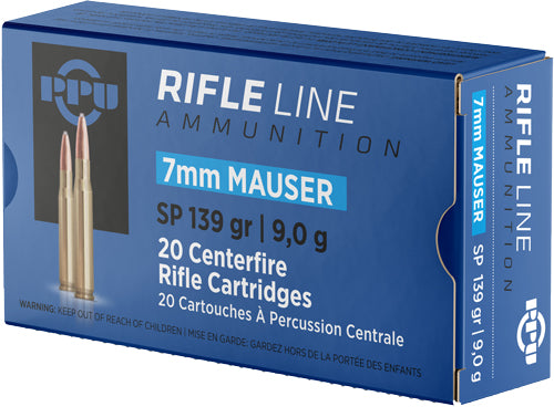 Prvi Partizan 7mm Mauser Metric Rifle Soft Point 139 Grain 20/Box [Item 2123]