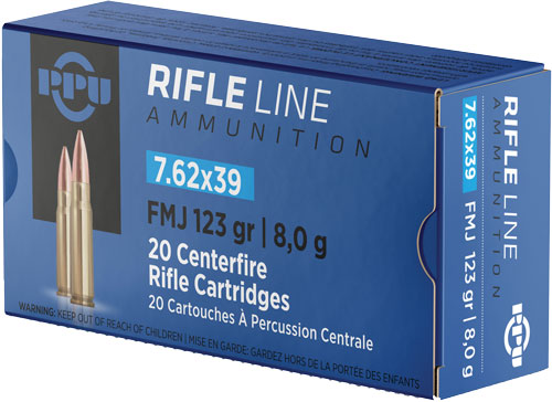 Prvi Partizan 7.62x39mm Metric Rifle Full Metal Jacket 123 Grain 20/Box