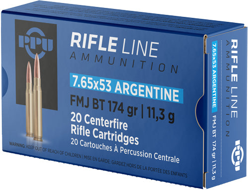 Prvi Partizan 7.65x53mm Argentine Metric Rifle Full Metal Jacket 174 Grain 20/Box