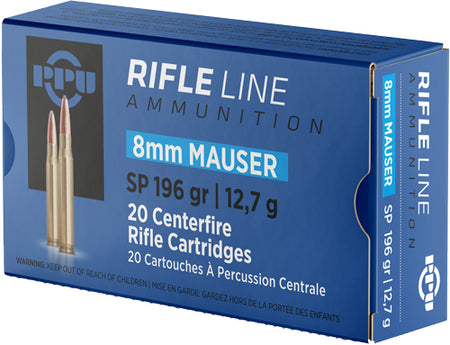 Prvi Partizan 8mm Mauser Metric Rifle Soft Point 196 Grain 20/Box