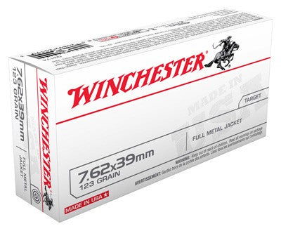 Winchester 7.62x39mm USA White Box Full Metal Jacket 123 Grain 20/Box [Item 2354]
