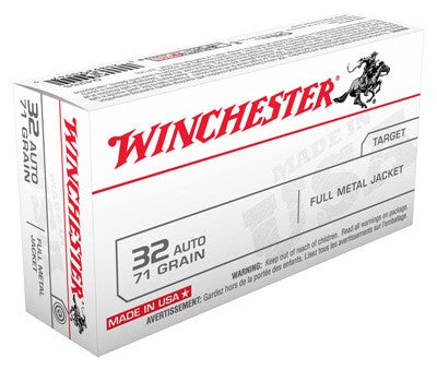 Winchester .32 ACP USA Full Metal Jacket 71 Grain 50/Box
