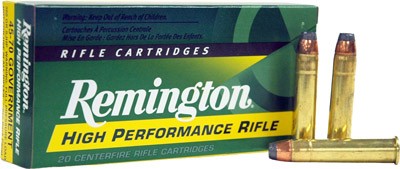 Remington .45-70 Government High Performance Rifle Full Pressure Semi-Jacketed Hollow Point 300 Grain 20/Box