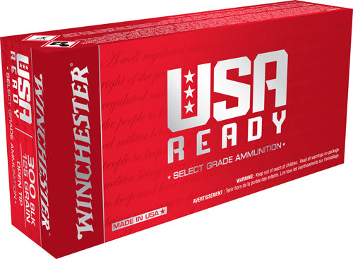Winchester .300 AAC Blackout USA Ready Open Tip Range 125 Grain 20/Box