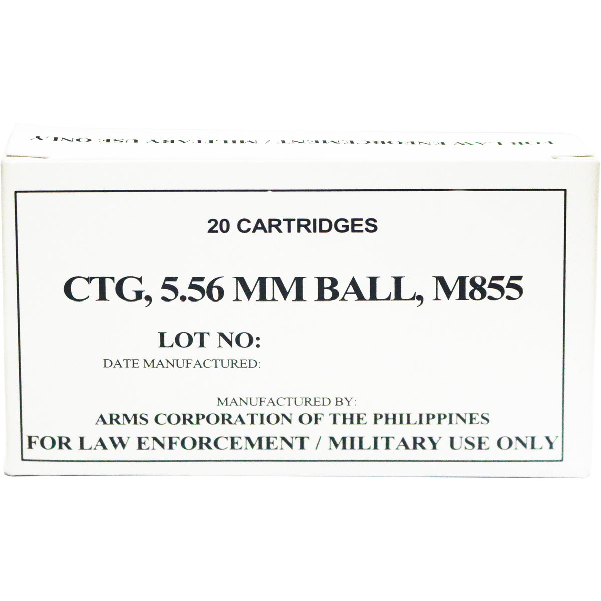 ARMSCOR 5.56X45 62GR FMJ (M855) 1000RD CASE LOT