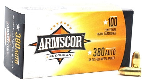 Armscor .380 ACP/Auto Precision Value Pack Full Metal Jacket 95 Grain 100/Box