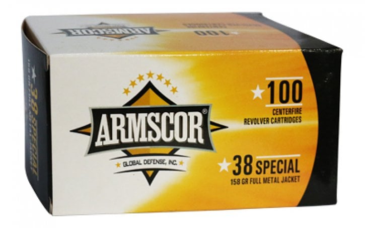 Armscor .38 Special Value Pack Full Metal Jacket 158 Grain 100/Box [Item 332]