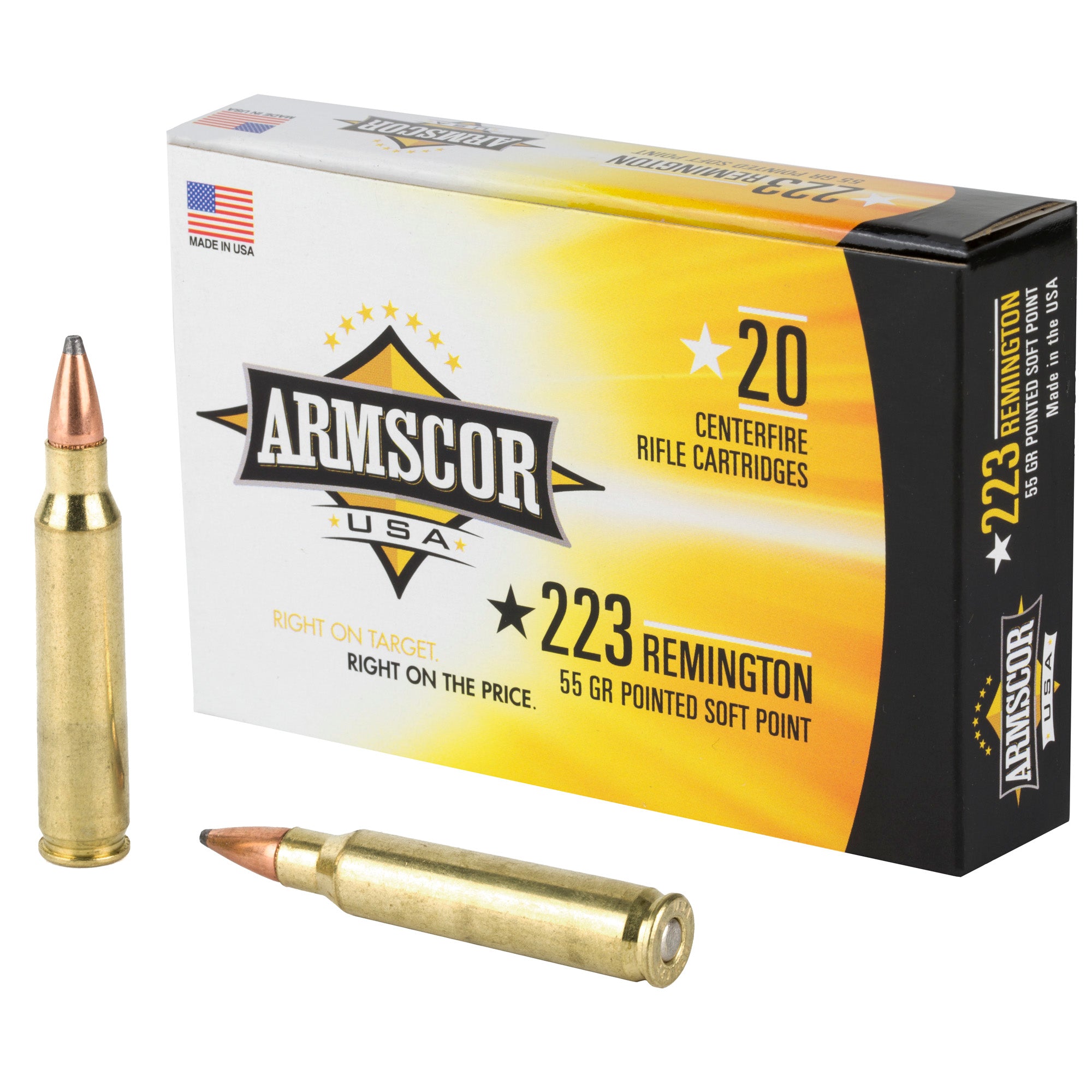 Armscor .223 Remington Competition Pointed Soft Point 55 Grain 20/Box