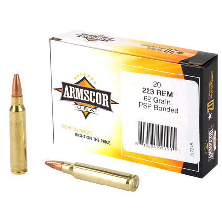 Armscor .223 Remington  Soft Point Boat Tail 62 Grain 20/Box
