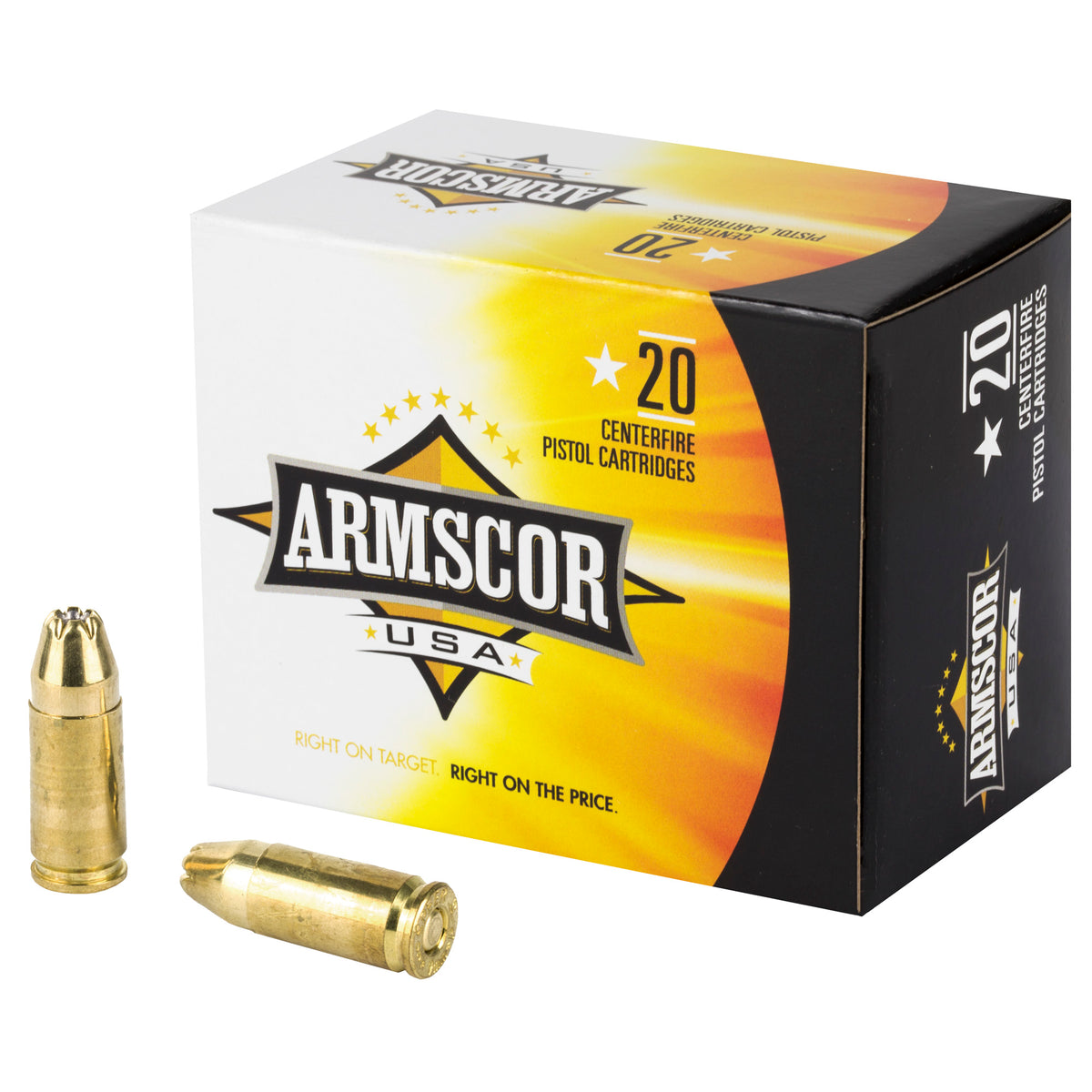 Armscor 9mm Luger / Parabellum USA Jacketed Hollow Point 124 Grain 20/Box