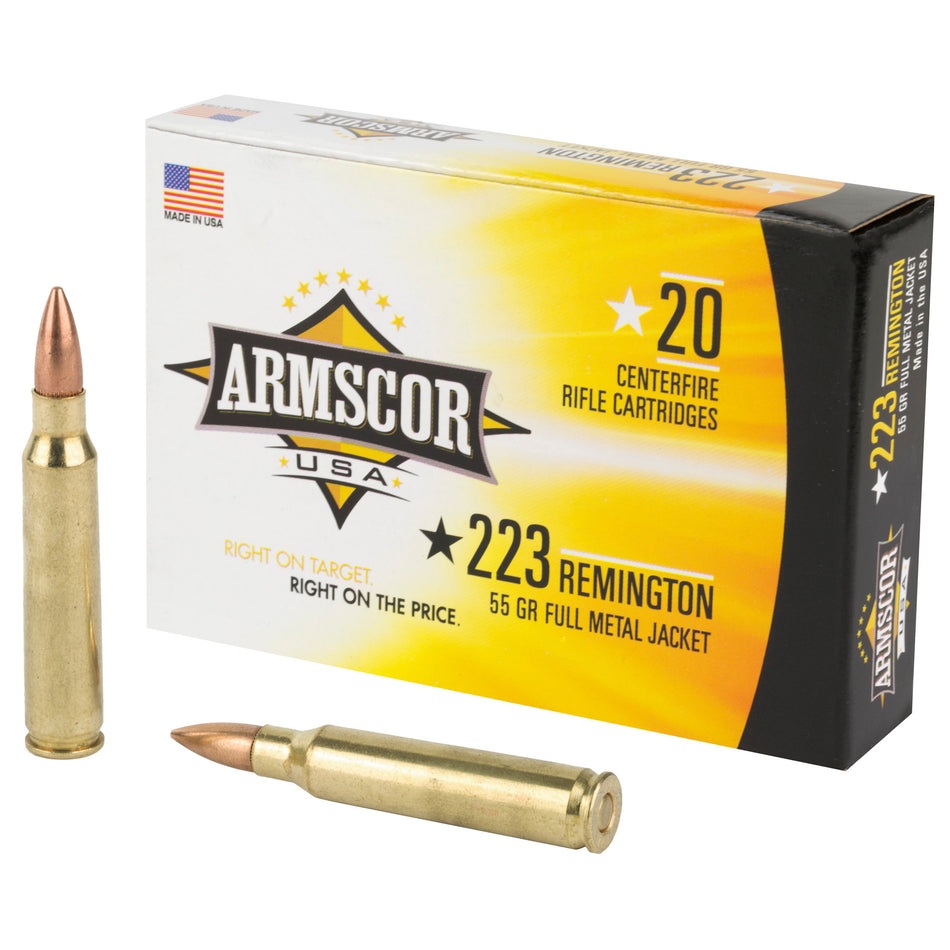 Armscor .223 Remington USA Competition Full Metal Jacket 55 Grain 20/Box