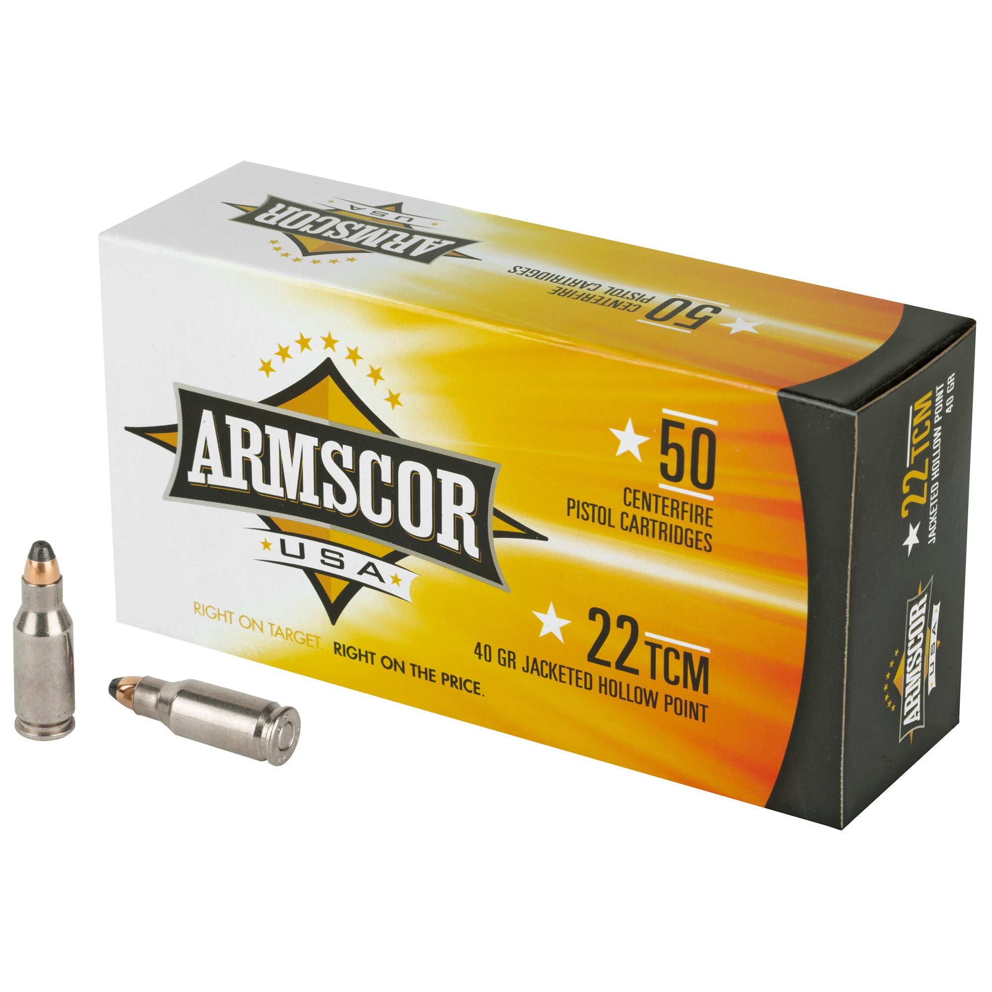 Armscor .22 TCM Competition Jacketed Hollow Point 40 Grain 50/Box