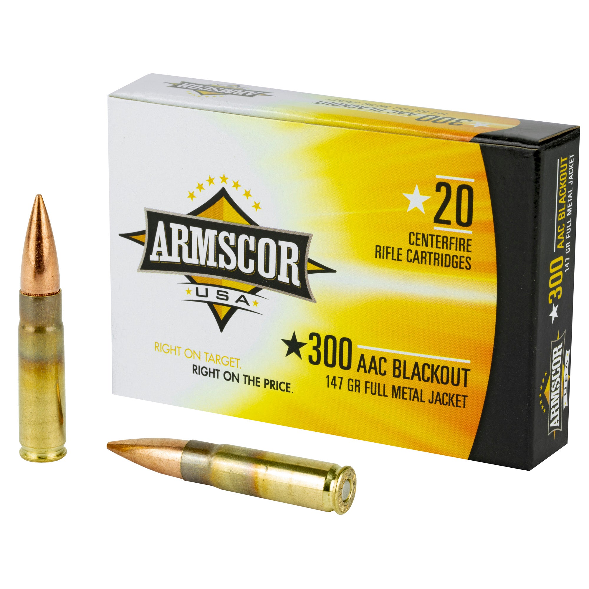 Armscor .300 AAC Blackout Competition Full Metal Jacket 147 Grain 20/Box [Item 3121]