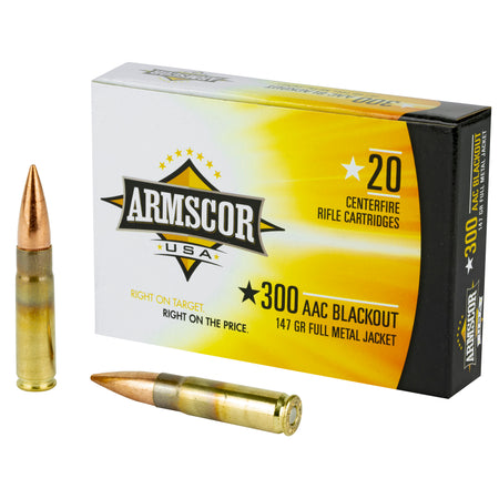 Armscor .300 AAC Blackout Competition Full Metal Jacket 147 Grain 20/Box [Item 3121]