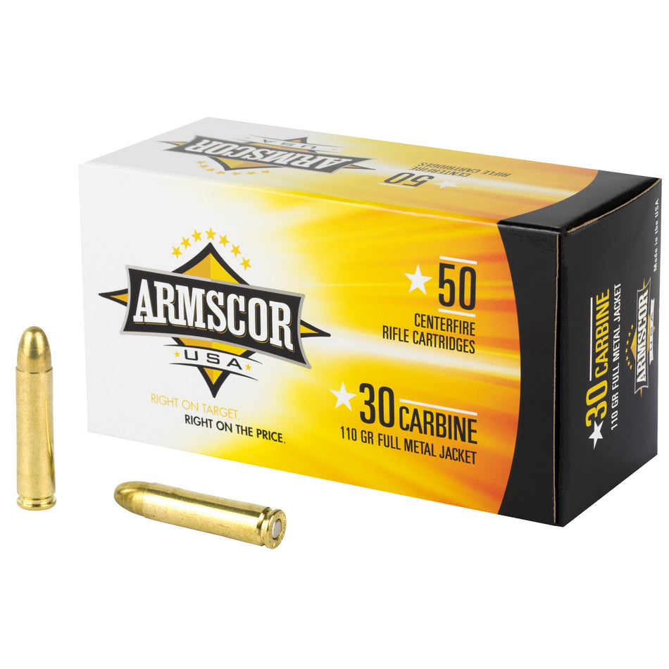 Armscor .30 Carbine Competition Full Metal Jacket 110 Grain 50/Box