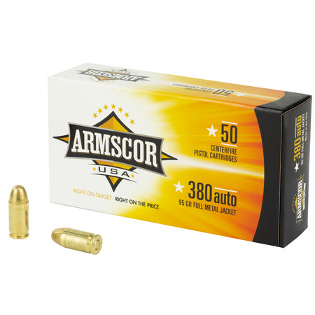 Armscor .380 ACP/Auto Precision Full Metal Jacket 95 Grain 50/Box