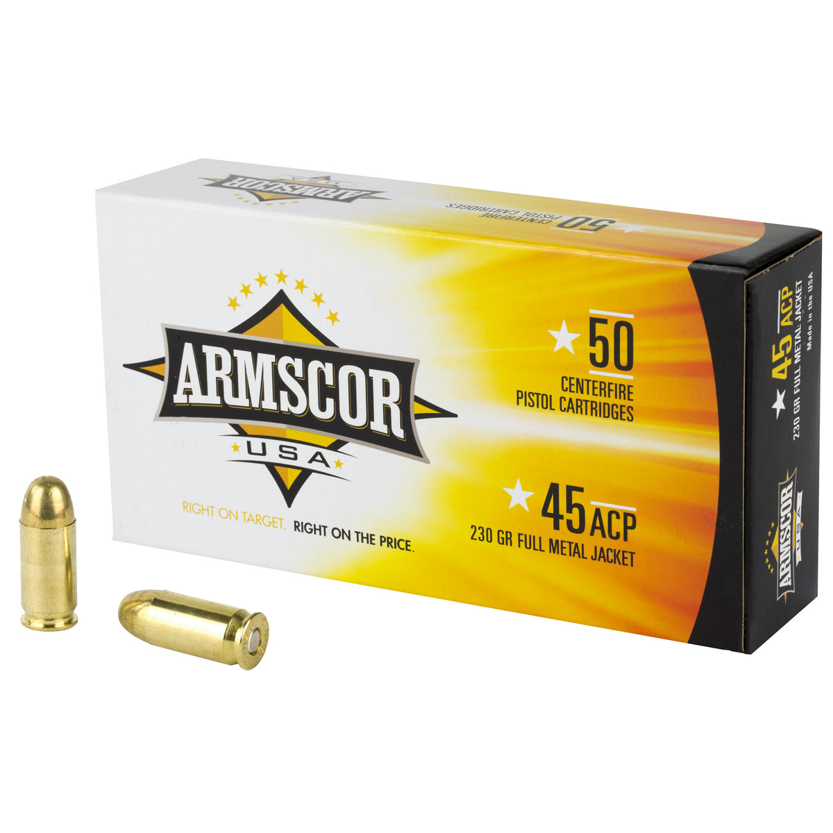 Armscor 45 ACP 230 Grain FMJ 50 Per Box  - 1000/Case