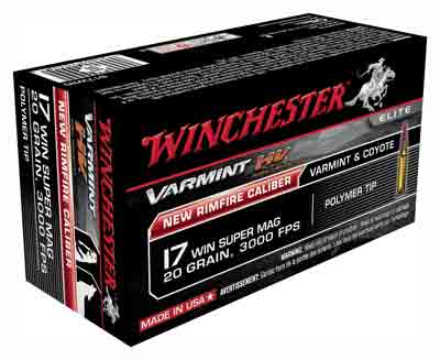 Winchester Varmint HV Rimfire Ammo 17 WSM 20 gr. Polymer Tip 50bx/500CS