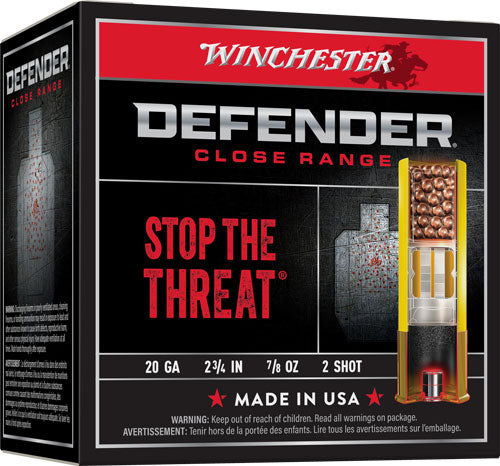 Winchester 20 Gauge Defender Personal Defense #2 7/8 oz 2.75 in 25/Box