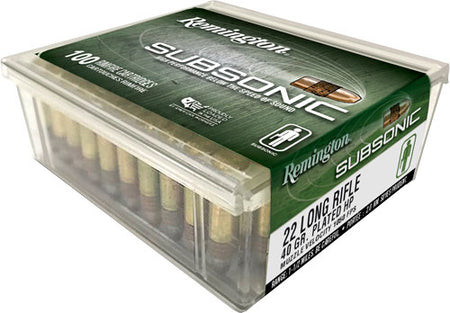 Remington .22 Long Rifle Subsonic Plated Hollow Point 40 Grain 100/Box