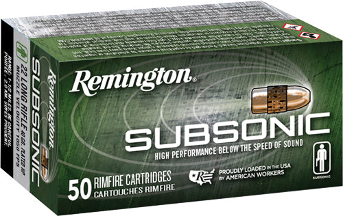 Remington .22 Long Rifle Subsonic Plated Hollow Point 40 Grain 50/Box