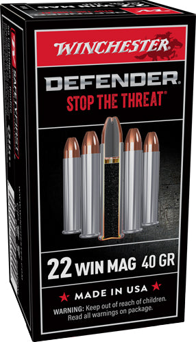Winchester .22 Magnum / WMR PDX1 Defender Jacketed Hollow Point 45 Grain 50/Box