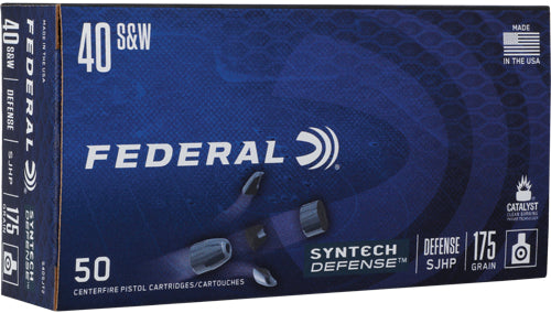 Federal .40 S&W Syntech Defense Segmented Jacketed Hollow Point 175 Grain 50/Box