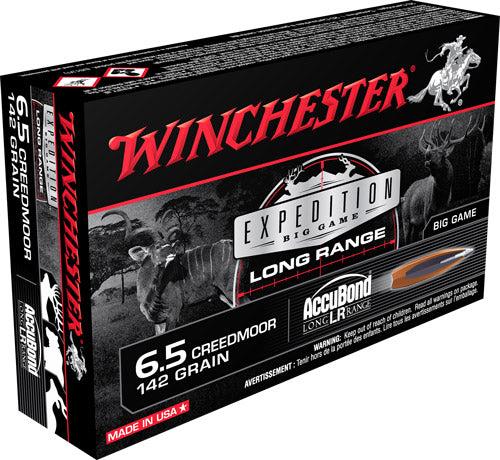 Winchester 6.5mm Creedmoor Expedition Big Game Nosler AccuBond Long-Range 142 Grain 20/Box