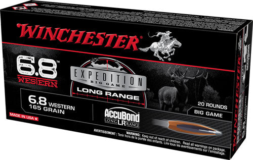 Winchester 6.8 Western Expedition Big Game Nosler AccuBond Long-Range 165 Grain 20/Box