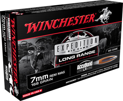 Winchester 7mm Remington Mag Expedition Big Game Nosler AccuBond Long-Range 168 Grain 20/Box