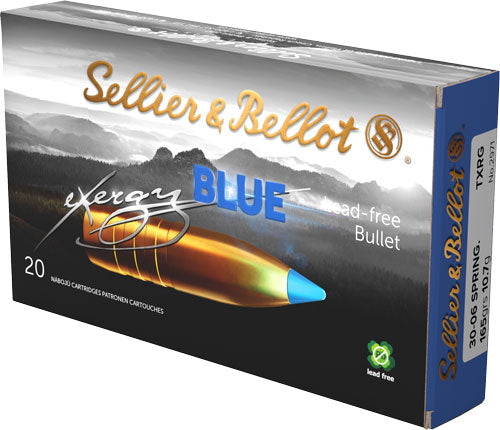 Sellier and Bellot .30-06 Springfield eXergy Boat Tail TAC-EX-Blue 165 Grain 20/Box