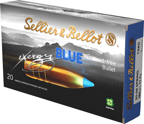 Sellier and Bellot .30-06 Springfield eXergy Boat Tail TAC-EX-Blue 180 Grain 20/Box