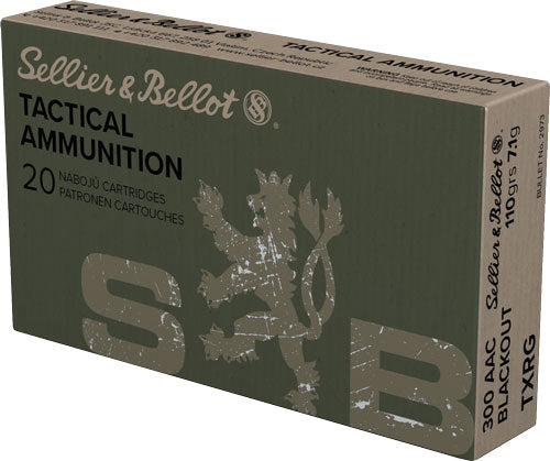 Sellier and Bellot .300 AAC Blackout eXergy Boat Tail Tactical TAC-EX-Blue 110 Grain 20/Box