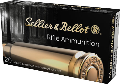 Sellier and Bellot .308 Win / 7.62x51mm Rifle Full Metal Jacket 147 Grain 20/Box [Item 3122]