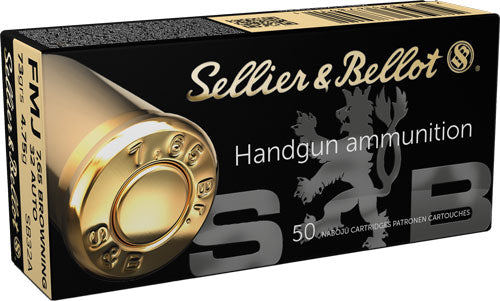 Sellier and Bellot .32 ACP Handgun Full Metal Jacket 73 Grain 50/Box [Item 2067]