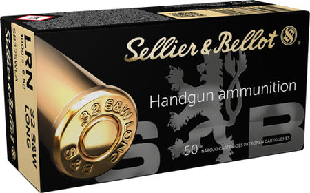 Sellier and Bellot .32 S&W Long Handgun Lead Round Nose 100 Grain 50/Box
