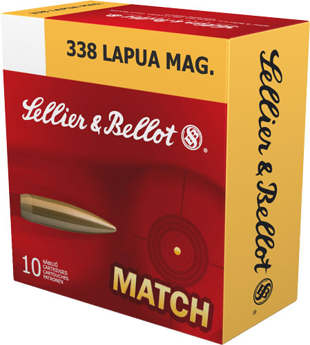 Sellier and Bellot .338 Lapua Magnum Match Hollow Point Boat Tail 250 Grain 10/Box