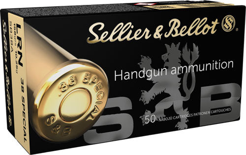 Sellier and Bellot .38 Special Handgun Lead Round Nose 158 Grain 50/Box