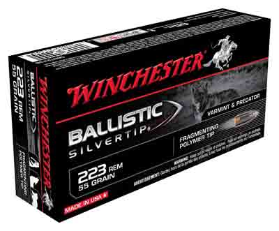 Winchester .223 Remington Ballistic Silvertip Fragmenting Polymer Tip 55 Grain 20/Box