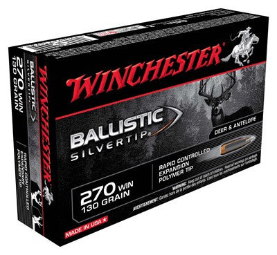 Winchester .270 Winchester Ballistic Silvertip Rapid Controlled Expansion Polymer Tip 130 Grain 20/Box