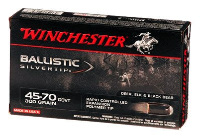 Winchester .45-70 Government Ballistic Silvertip Rapid Controlled Expansion Polymer Tip 300 Grain 20/Box