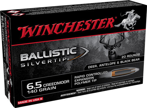Winchester 6.5mm Creedmoor Ballistic Silvertip Rapid Controlled Expansion Polymer Tip 140 Grain 20/Box