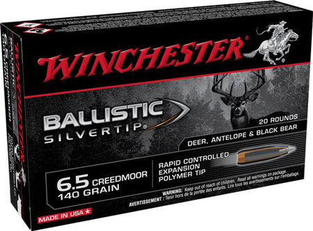 Winchester 6.5mm Creedmoor Ballistic Silvertip Rapid Controlled Expansion Polymer Tip 140 Grain 20/Box