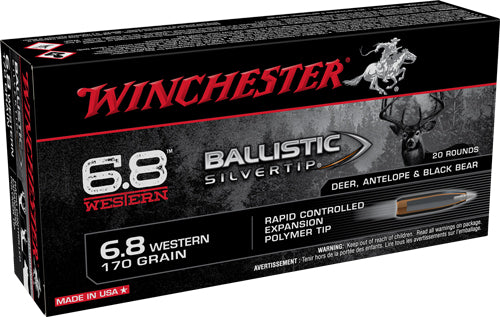 Winchester 6.8 Western Ballistic Silvertip Rapid Controlled Expansion Polymer Tip 170 Grain 20/Box