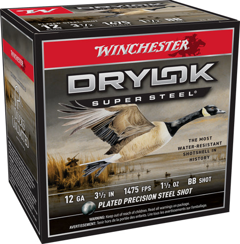 Winchester 12 Gauge Drylok Super Steel High Velocity BB 1-1/2 oz 3.5 in 25/Box