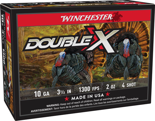 Winchester 10 Gauge Double X High Velocity Turkey #4 2 oz 3.5 in 10/Box